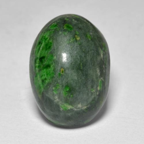 maw-sit-sit Verde oscuro natural de 10.29 ct, Corte Óvalo, Opaco