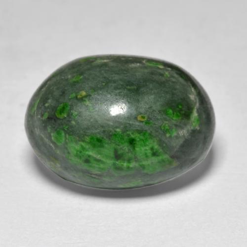 maw-sit-sit Verde oscuro natural de 10.29 ct, Corte Óvalo, Opaco