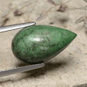 maw-sit-sit Verde natural de 4.77 ct, En forma de pera, Opaco