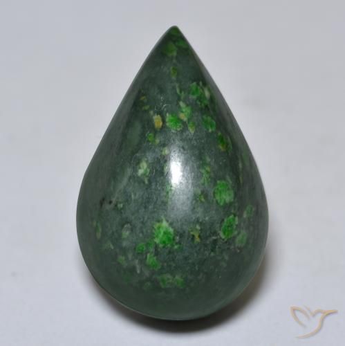 9.96ct Natural Verde bosque maw-sit-sit, En forma de pera, Opaco