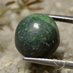 maw-sit-sit Verde medio natural de 7.81 ct, Corte Redondo, Opaco
