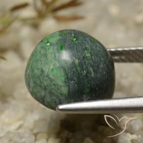 maw-sit-sit Verde medio natural de 7.81 ct, Corte Redondo, Opaco