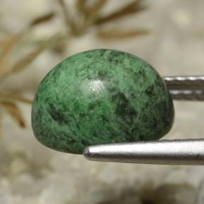 Maw-sit-sit verde natural de 4,29 ct, corte óvalo, opaco