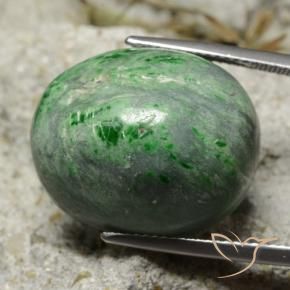 maw-sit-sit Verde oscuro natural de 35.77 ct, Ovalada, Opaco