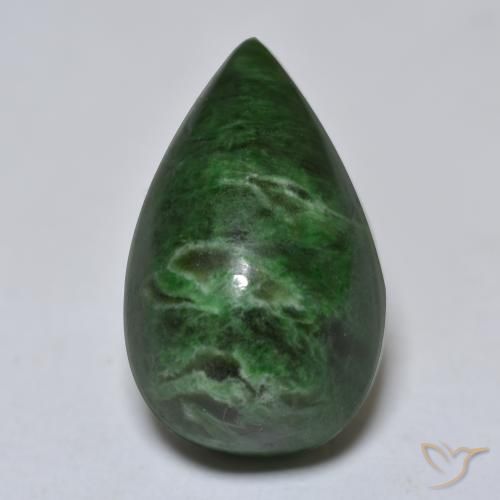 10.89ct Natural Verde pino maw-sit-sit, En forma de pera, Opaco
