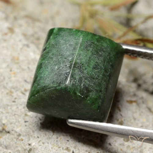 9.77ct Natural Verde oscuro maw-sit-sit, Corte Baguette, Opaco