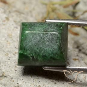 maw-sit-sit Verde oscuro natural de 9.77 ct, Corte Baguette, Opaco