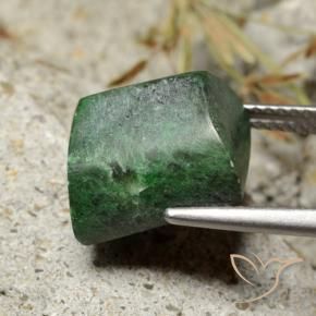 maw-sit-sit Verde oscuro natural de 9.77 ct, Corte Baguette, Opaco