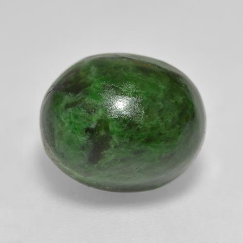 maw-sit-sit Verde oscuro natural de 6.33 ct, Corte Óvalo, Opaco