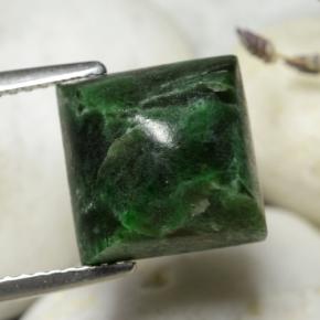Maw-sit-sit verde natural de 7,40 ct, cuadrado, opaco