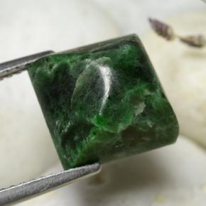 Maw-sit-sit verde natural de 7,40 ct, cuadrado, opaco