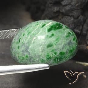 maw-sit-sit Verde medio natural de 29.35 ct, Ovalada, Opaco