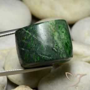 maw-sit-sit Verde oscuro natural de 77.61 ct, Corte Baguette, Opaco
