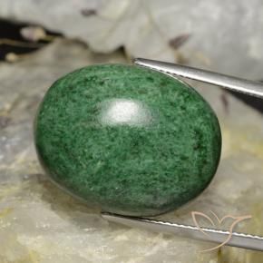 maw-sit-sit Verde oscuro natural de 42.08 ct, Ovalada, Opaco