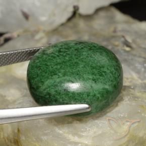 maw-sit-sit Verde oscuro natural de 32.74 ct, Redondo, Opaco