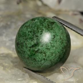 maw-sit-sit Verde oscuro natural de 19.60 ct, Redondo, Opaco