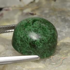 maw-sit-sit Verde oscuro natural de 19.60 ct, Redondo, Opaco