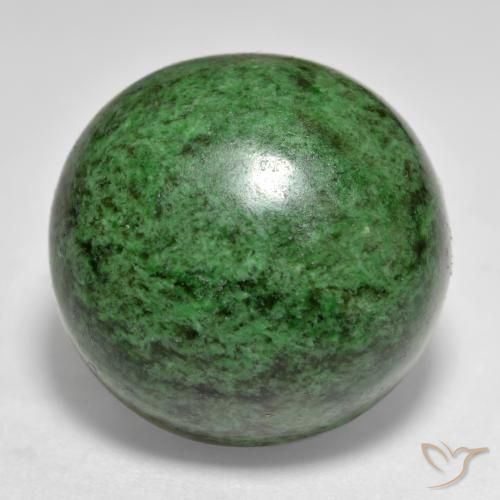 34.00ct Natural Verde oscuro maw-sit-sit, Redondo, Opaco
