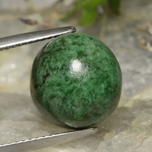 12.60ct Natural Verde oscuro maw-sit-sit, Redondo, Opaco