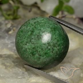 maw-sit-sit Verde pino natural de 25.08 ct, Redondo, Opaco