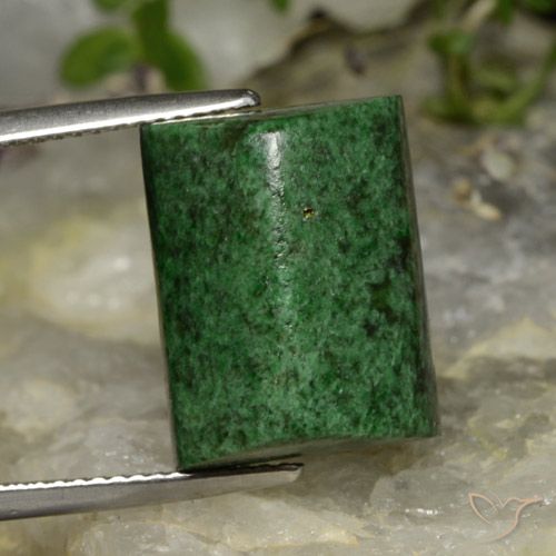 16.56ct Natural Verde oscuro maw-sit-sit, Corte Baguette, Opaco
