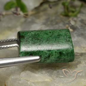 maw-sit-sit Verde oscuro natural de 16.56 ct, Corte Baguette, Opaco