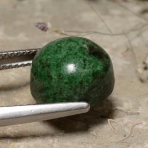 maw-sit-sit Verde oscuro natural de 8.65 ct, Redondo, Opaco