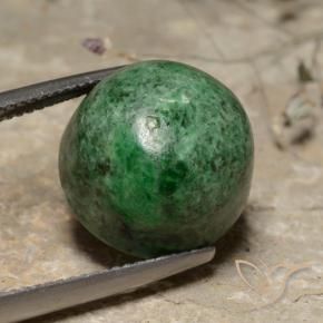 maw-sit-sit Verde pino pálido natural de 16.40 ct, Redondo, Opaco