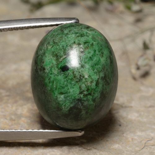 21.53ct Natural Verde oscuro maw-sit-sit, Ovalada, Opaco