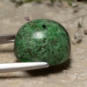 maw-sit-sit Verde oscuro natural de 21.53 ct, Ovalada, Opaco