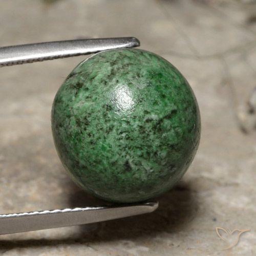 13.76ct Natural Verde pino pálido maw-sit-sit, Redondo, Opaco
