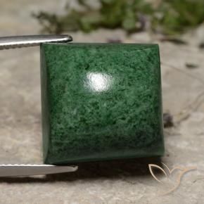 maw-sit-sit Verde oscuro natural de 40.19 ct, Cuadrado, Opaco