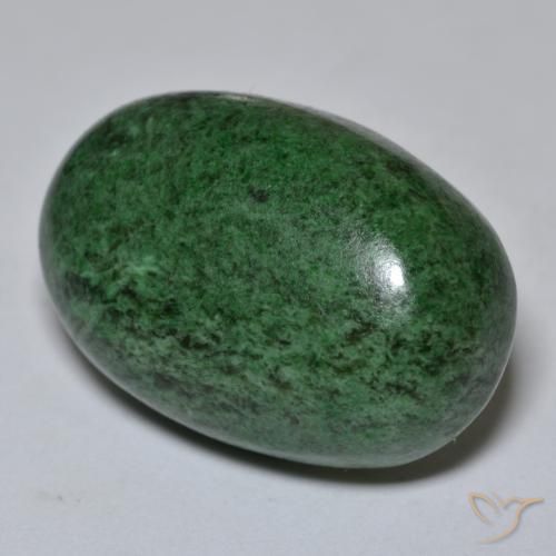 maw-sit-sit Verde oscuro natural de 40.52 ct, Ovalada, Opaco