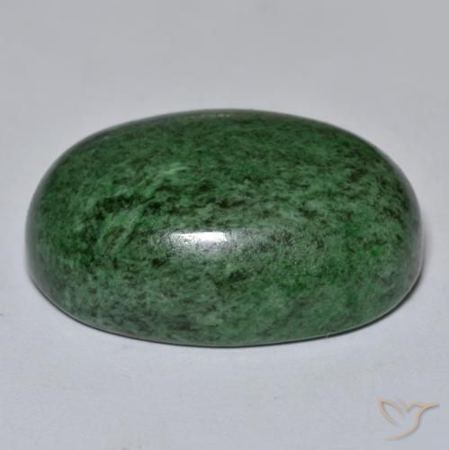 maw-sit-sit Verde oscuro natural de 40.52 ct, Ovalada, Opaco
