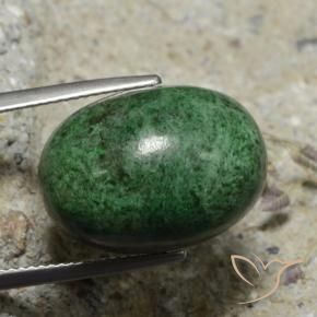 maw-sit-sit Verde oscuro natural de 28.65 ct, Ovalada, Opaco