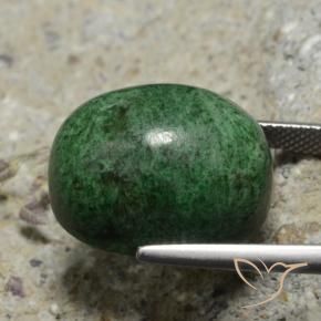 maw-sit-sit Verde oscuro natural de 28.65 ct, Ovalada, Opaco