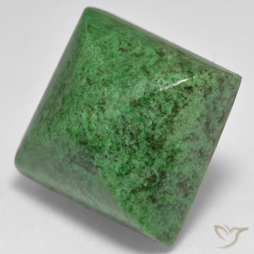 maw-sit-sit Verde oscuro natural de 20.93 ct, Cuadrado, Opaco
