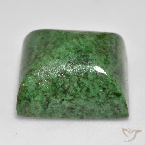 maw-sit-sit Verde oscuro natural de 20.93 ct, Cuadrado, Opaco