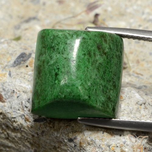 23.44ct Natural Verde oscuro maw-sit-sit, Cuadrado, Opaco