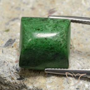 maw-sit-sit Verde oscuro natural de 23.44 ct, Cuadrado, Opaco