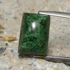 Maw-sit-sit verde natural de 8,55 ct, baguette, opaco
