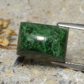 Maw-sit-sit verde natural de 8,55 ct, baguette, opaco