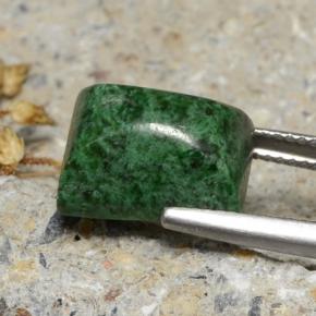 Maw-sit-sit verde natural de 8,55 ct, baguette, opaco