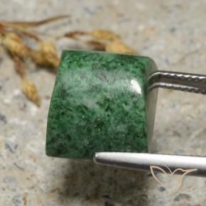 maw-sit-sit Verde oscuro natural de 17.43 ct, Cuadrado, Opaco