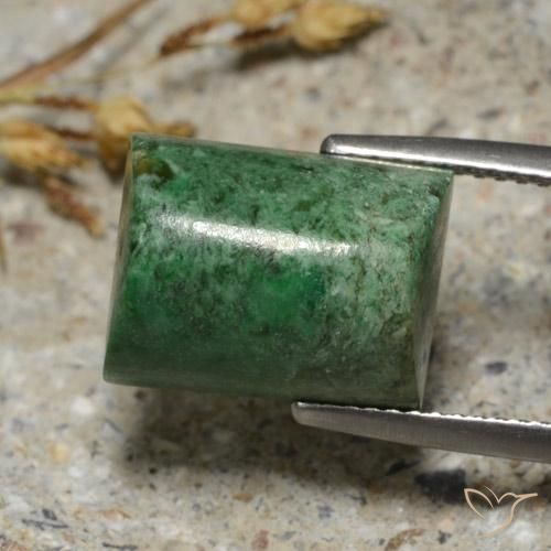 maw-sit-sit Verde pino pálido natural de 11.45 ct, Corte Baguette, Opaco