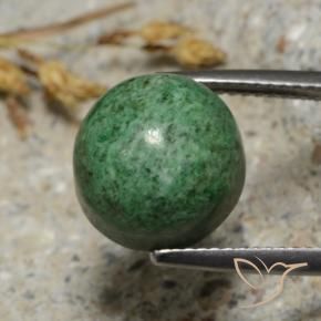 maw-sit-sit Verde pino pálido natural de 9.10 ct, Redondo, Opaco