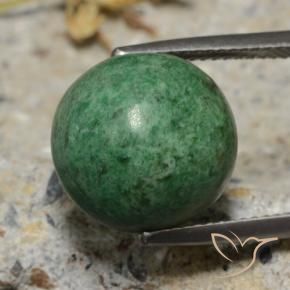 maw-sit-sit Verde medio natural de 13.04 ct, Redondo, Opaco