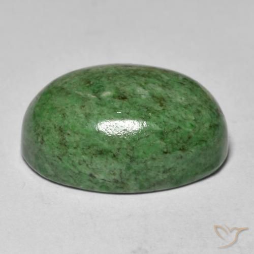 maw-sit-sit Verde pino pálido natural de 11.70 ct, Ovalada, Opaco