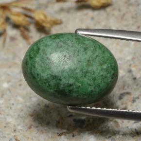 Maw-sit-sit verde natural de 9,38 ct, corte óvalo, opaco