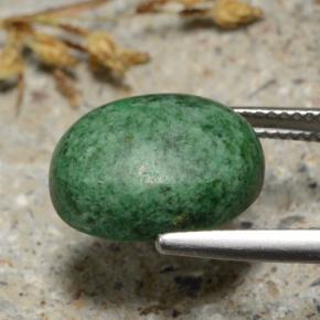 Maw-sit-sit verde natural de 9,38 ct, corte óvalo, opaco